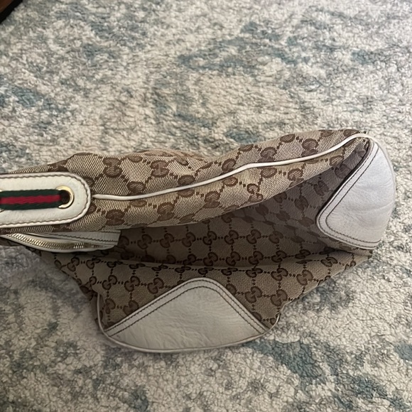 GUCCI Sherry Princy GG Pattern Shoulder Bag Canvas Leather Brown Italy - Picture 14 of 17